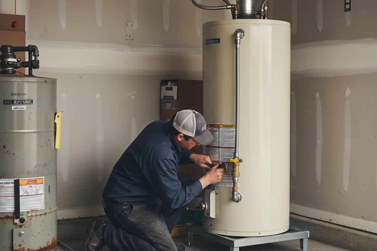 Water heater and shutoff valve replacement in Whitewright